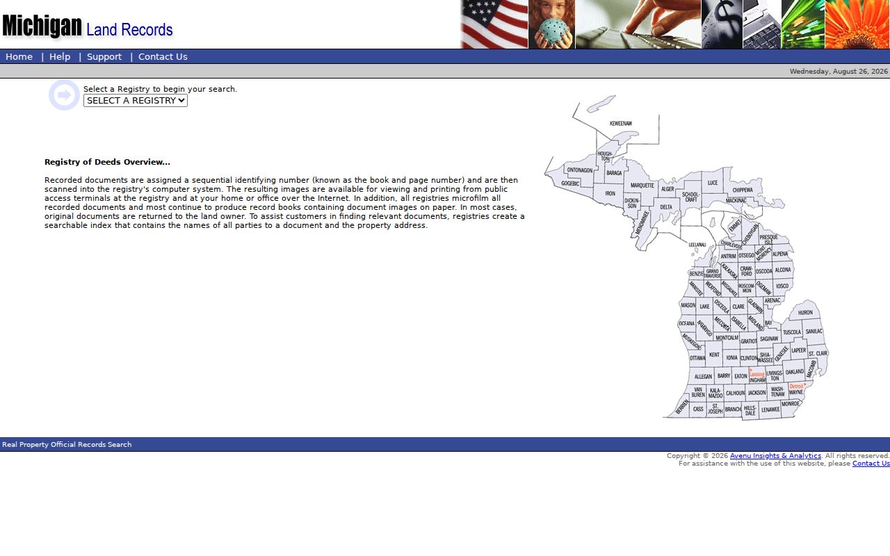 St. Clair Shores street directory Macomb deed-index search entry