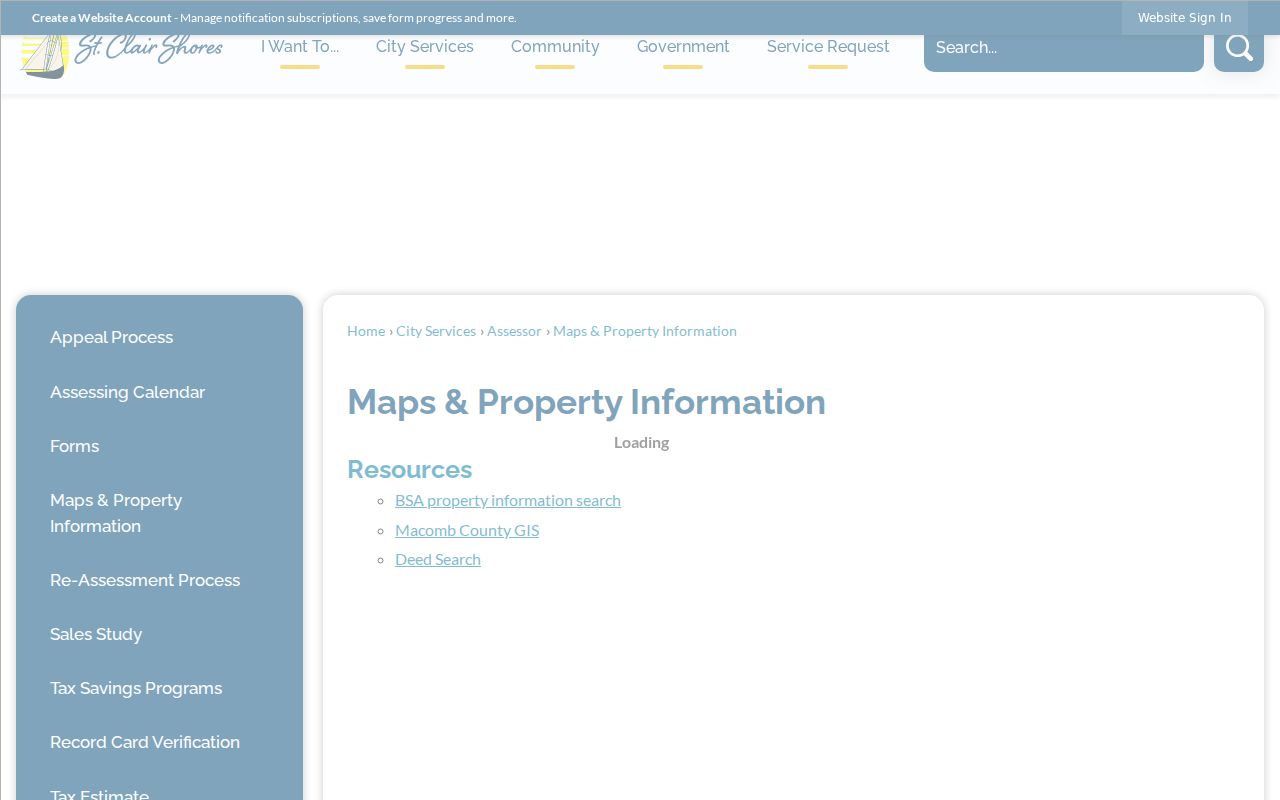 St. Clair Shores ZIP code maps and property information links