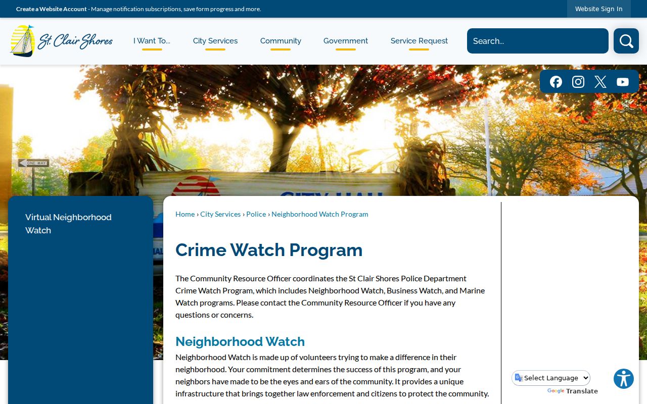 St. Clair Shores neighbors reference image for the city Neighborhood Watch program source